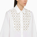 P.A.R.O.S.H. White Shirt With Paillette Embroidery