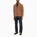 Drumohr Camel Cardigan In Virgin Wool