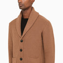 Drumohr Camel Cardigan In Virgin Wool
