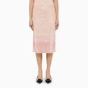 P.A.R.O.S.H. Pink Sequin Pencil Skirt