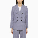 Department 5 Ari Double Breasted Striped Cotton Jacket