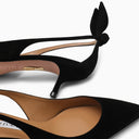 Bomba de gamuza de tieir de pajarita de Aquazzura Black