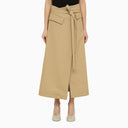 Sportmax beige cotone lungo la gonna