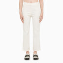 Department 5 White Boot Cut Trousers - Balardi
