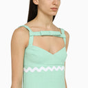 Patou Mint Green Cotton Mini Dress