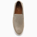 Doucal's Light Grey Suede Moccasin
