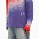 Erl Blue/Red Shaded Crew Neck Jumper