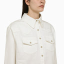 The Mannei White Denim Erskine Shirt Jacket