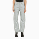 Entire Studios Light Grey Vinyl Trousers - Balardi