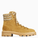 Jimmy Choo Eshe Suede Camel Chel Boot avec des cristaux