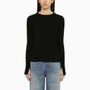 Loulou Studio Black Silk Blend Crew Neck Sweater