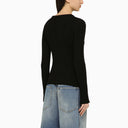 Loulou Studio Black Silk Blend Crew Neck Sweater