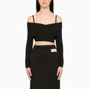 Dolce&Gabbana Black Top With Boat Neckline - Balardi
