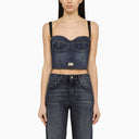 Dolce&Gabbana Cotton Denim Bustier Top