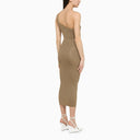 Alessandra Rich Gold One Shoulder Dress With Rhinestones - Balardi