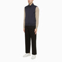 Loro piana marineblauw nylon vest met zip