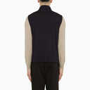 Loro piana marineblauw nylon vest met zip