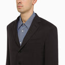 Loro Piana Single Breasted Blue Linen Jacket