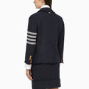 Thom Browne Navy Blue Single Breasted Jacket In Wool Blend