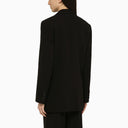Ami Paris Black Single Breasted Jacket In Wool