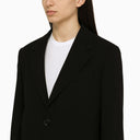 Ami Paris Black Single Breasted Jacket In Wool