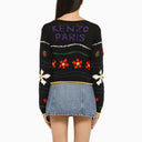 Kenzo Black Crew Neck Sweater With Inlay