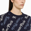 Kenzo Midnight Blue Cotton And Wool Sweater