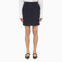 Gonna di miscela di cotone blu blu browne