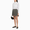 Maglietta thom browne bianca abbottonatura