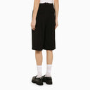 Ami Paris Black Wool Blend Bermuda Shorts