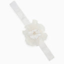 Dolce&Gabbana White Choker With Silk Blend Flower