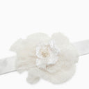 Dolce&Gabbana White Choker With Silk Blend Flower