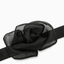 Dolce&Gabbana Black Choker With Satin And Organza Flower