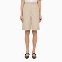 Thom Browne Khaki High Waisted Bermuda Shorts