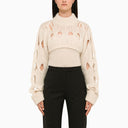 Federica Tosi Perforated Butter Turtleneck