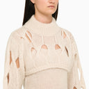 Federica Tosi Perforated Butter Turtleneck