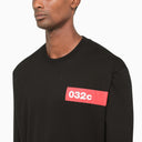 032c Black Cotton Crew Neck Sweatshirt - Balardi