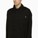 032c Classic Black Wool Shirt - Balardi