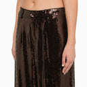 Retrofête Brown Sequin Wide Trousers