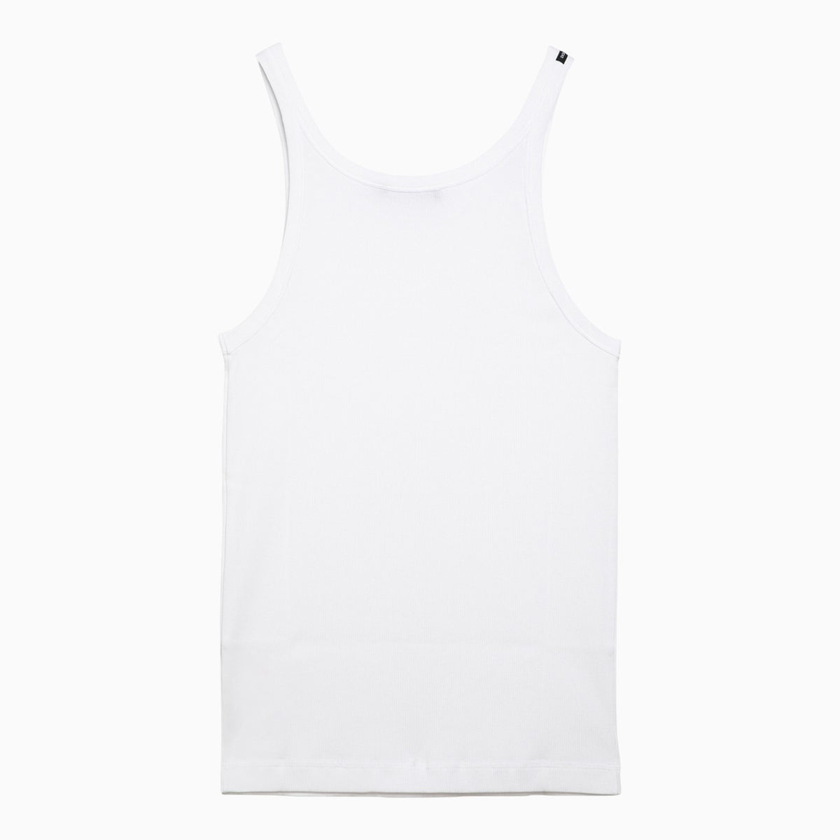 Dolce&Gabbana White Ribbed Cotton Tank Top | Balardi