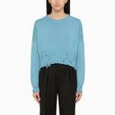 Marni Blue Jersey met slijtagedetails