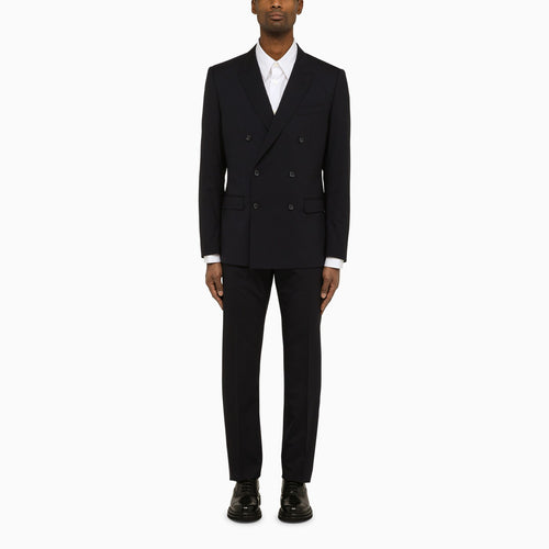 Dolce&Gabbana Dark Blue Wool Double Breasted Suit