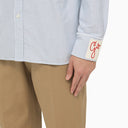 Camisa a rayas blancas y azules de la marca Golden Goose Deluxe