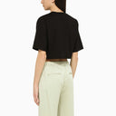 Loulou Studio Black Cropped T Shirt - Balardi