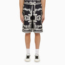 Dolce&Gabbana Silk Bermuda With Navy Print