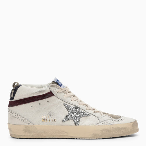 Golden Goose Deluxe Brand Mid Star White/Silver Trainer - Balardi