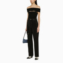 Golden Goose Black Denim Trousers With Crystals