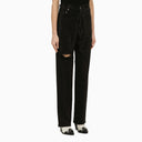 Golden Goose Black Denim Trousers With Crystals
