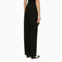 Golden Goose Black Denim Trousers With Crystals