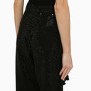 Golden Goose Black Denim Trousers With Crystals